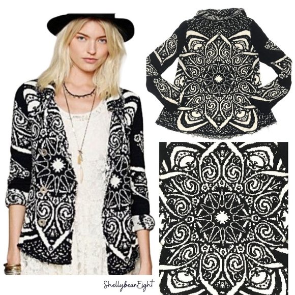FREE PEOPLE Smitten Kitten Knit Jacket Cardigan L - Picture 2 of 15